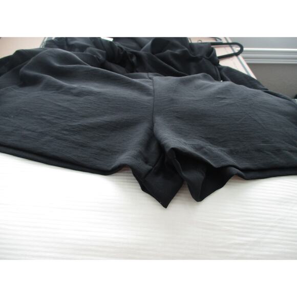 Nwt ZARA Black Blazer Mini Dress Romper w/ Fringe Side Tie Women Sz L - Picture 9 of 11